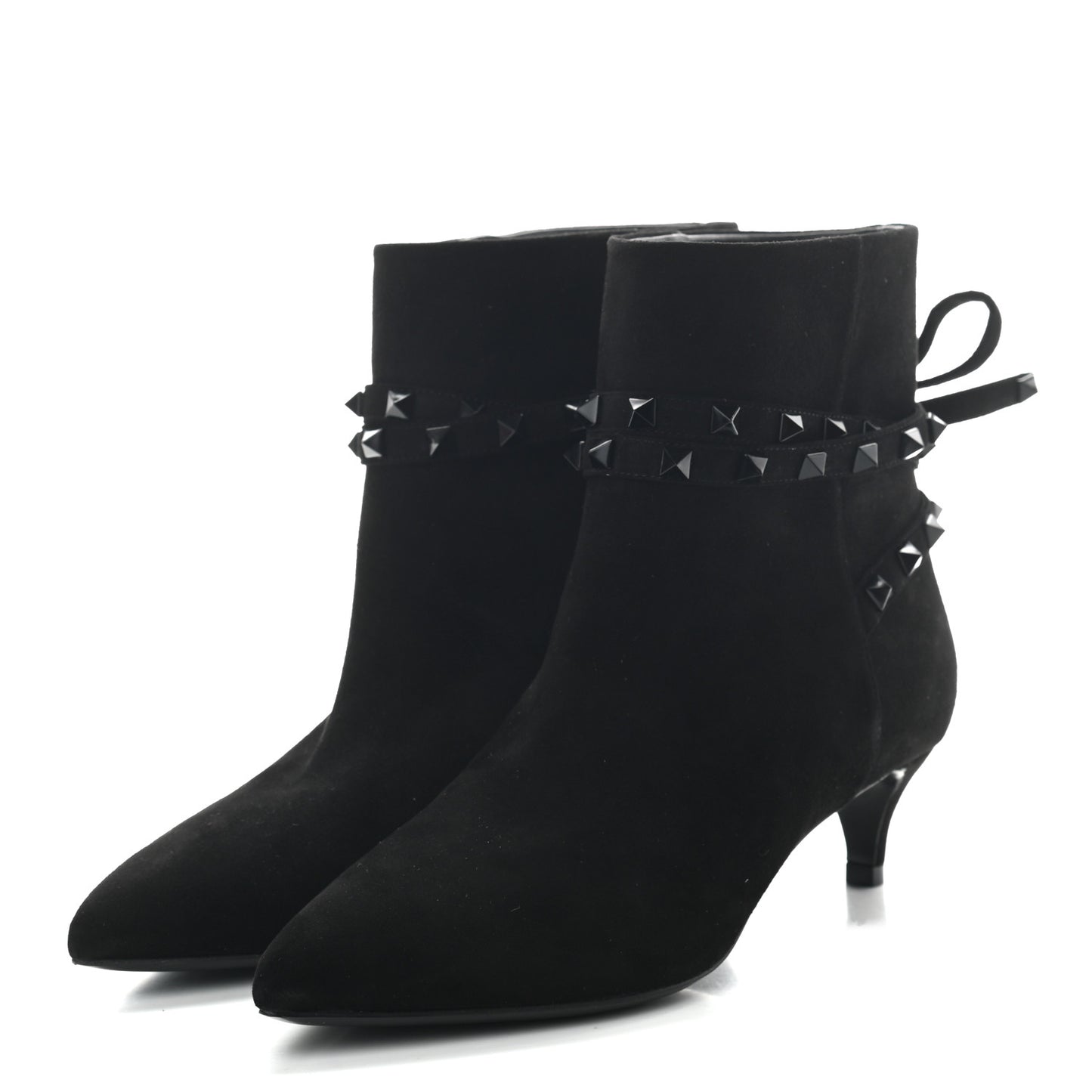 Suede Rockstud Flair 85 Ankle Booties 36 Black