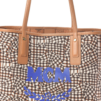 MCM Visetos Medium Liz Reversible Shopper Tote Cognac 15 of 15