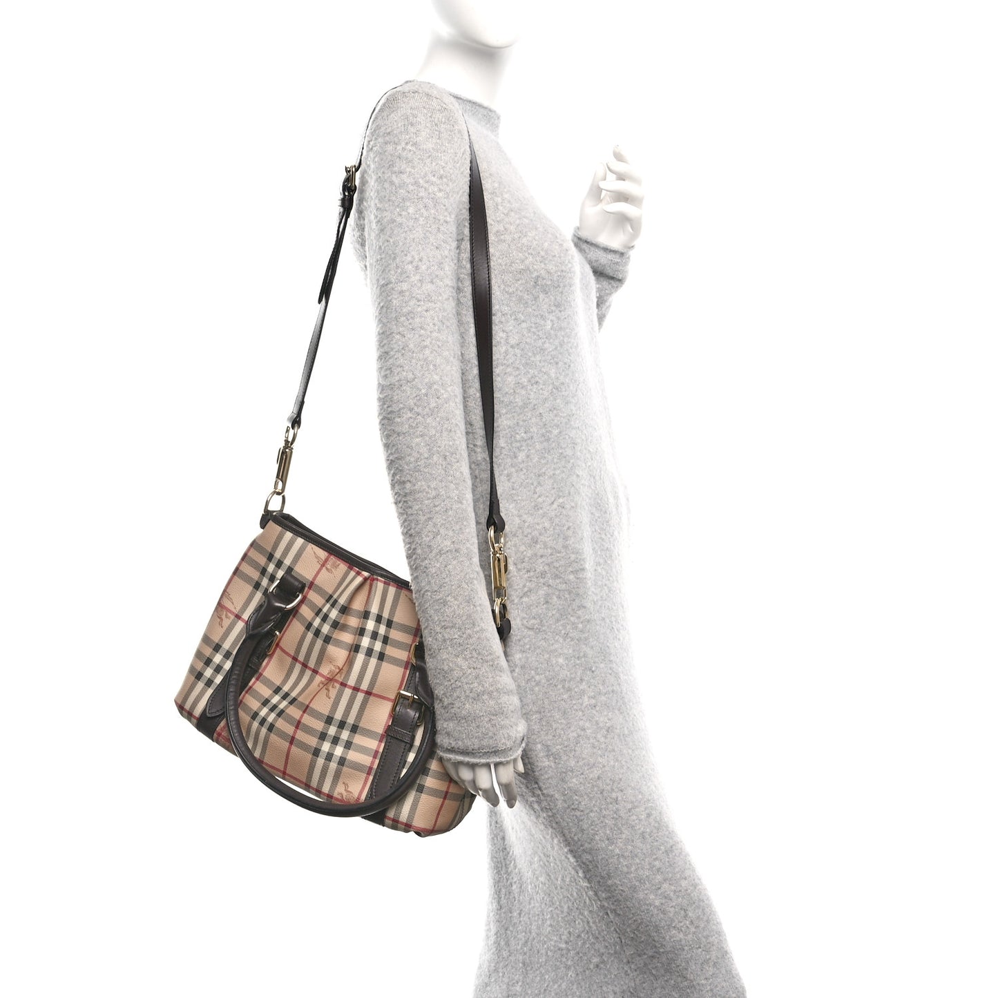 Haymarket Check Small Northfield Tote Chocolate