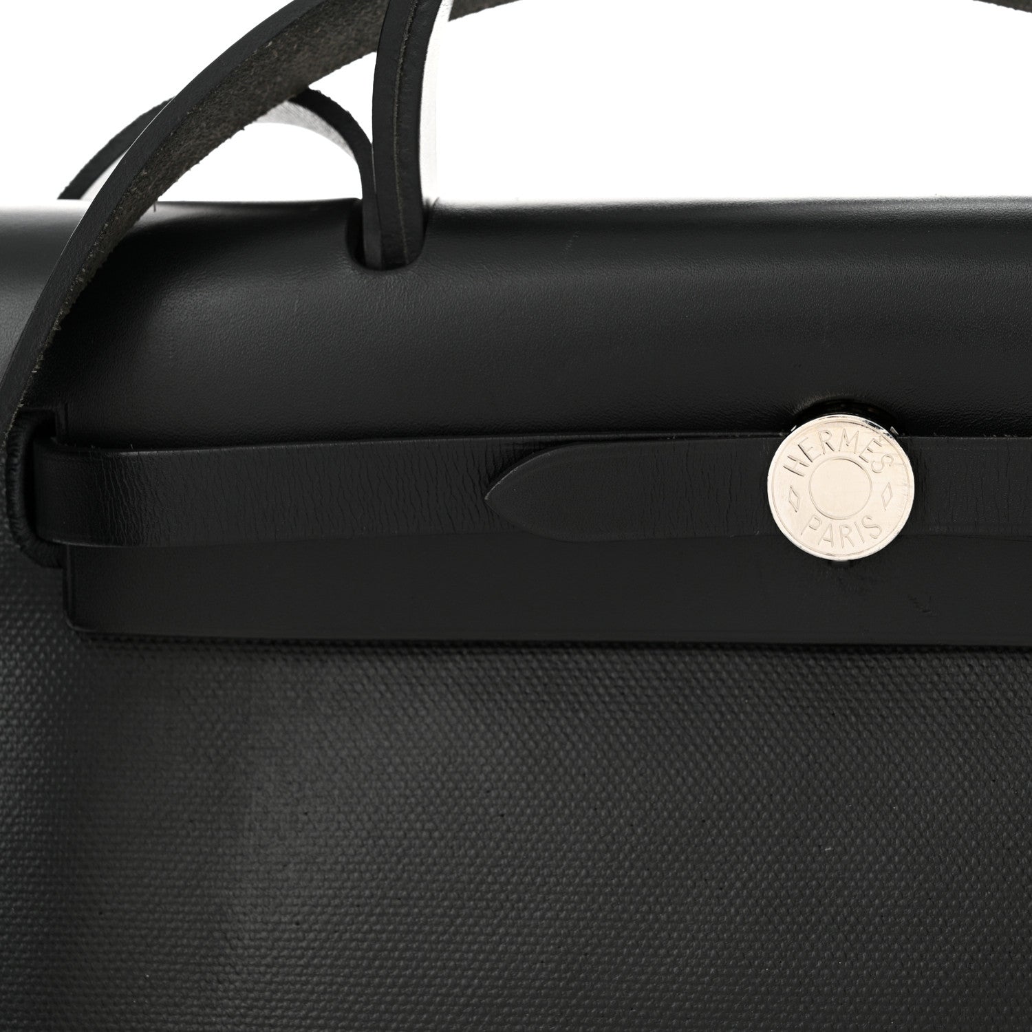 Hermes Toile H Berline Vache Hunter Herbag Zip PM 31 Black Ecru 14 of 16