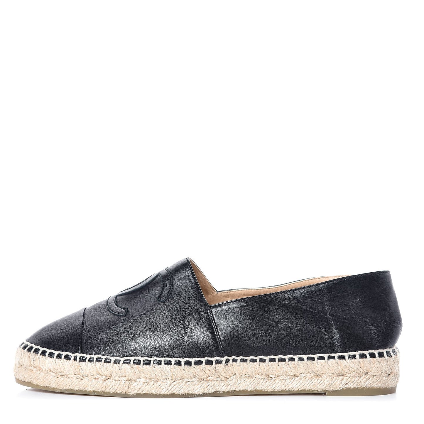 Lambskin CC Espadrilles 40 Black
