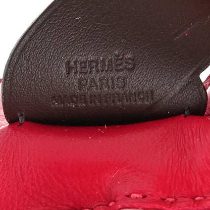 Hermes Milo Lambskin Grigri Rodeo Pegase Horse Bag Charm PM Framboise Rose Sakura Rouge Sellier 3 of 5