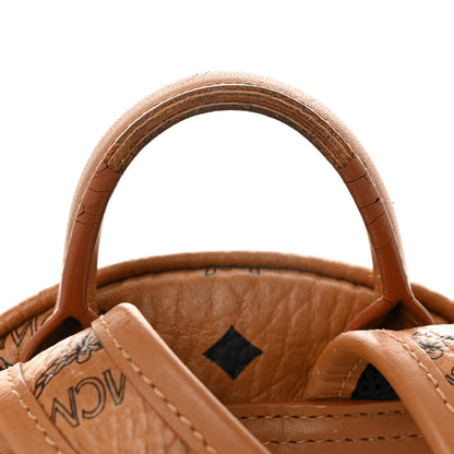 MCM Visetos Side Stud Mini Stark Backpack Cognac 10 of 11