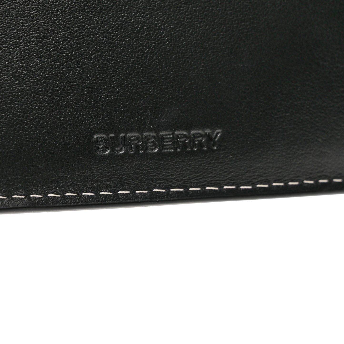 Charcoal Check Calfskin Bi-Fold Wallet Dark Birch Brown