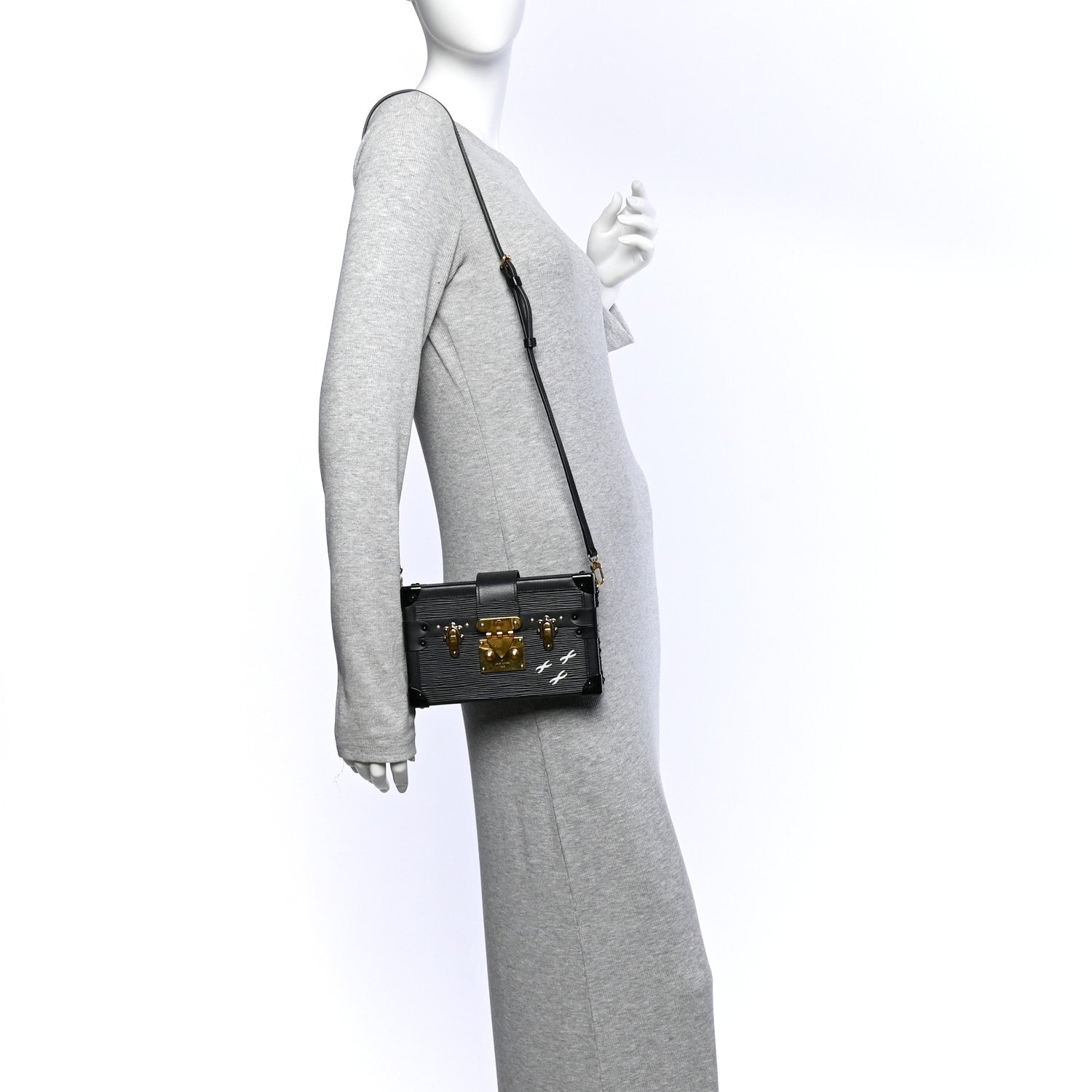 Louis Vuitton Epi Petite Malle Black 2 of 9