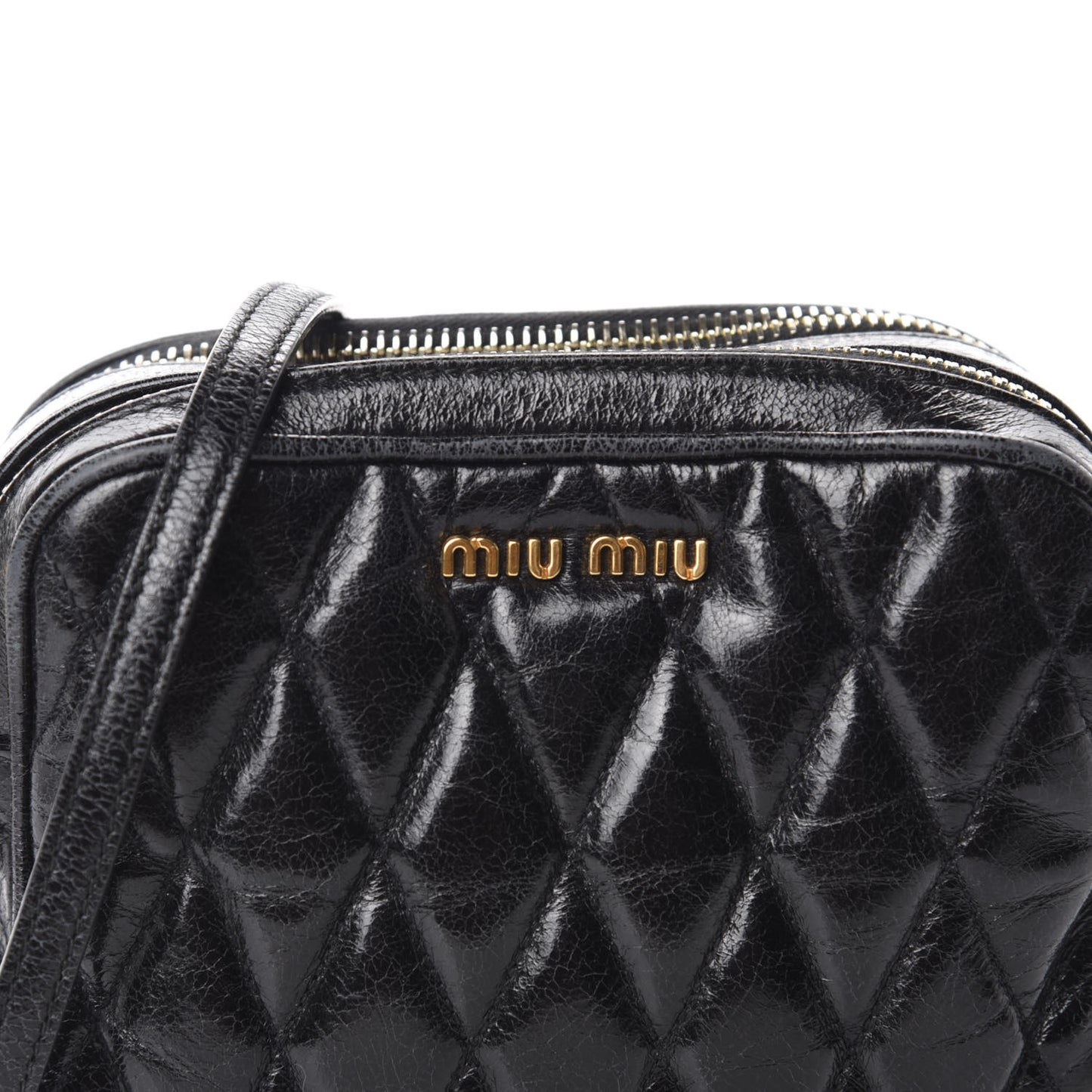 Vitello Lux Matelasse Camera Bag Black