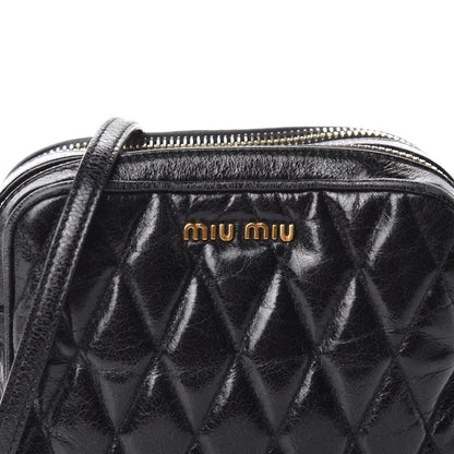Miu Miu Vitello Lux Matelasse Camera Bag Black 9 of 9