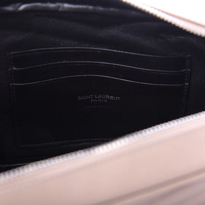 Saint Laurent Grain De Poudre Matelasse Monogram Mini Lou Camera Bag Pale Blush 8 of 9
