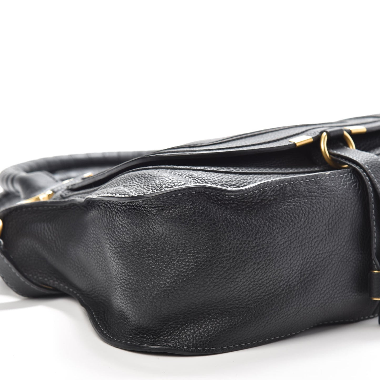 Calfskin Medium Marcie Satchel Black