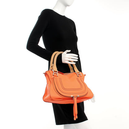 Chloe Calfskin Medium Marcie Satchel Orange Fizz 3 of 13