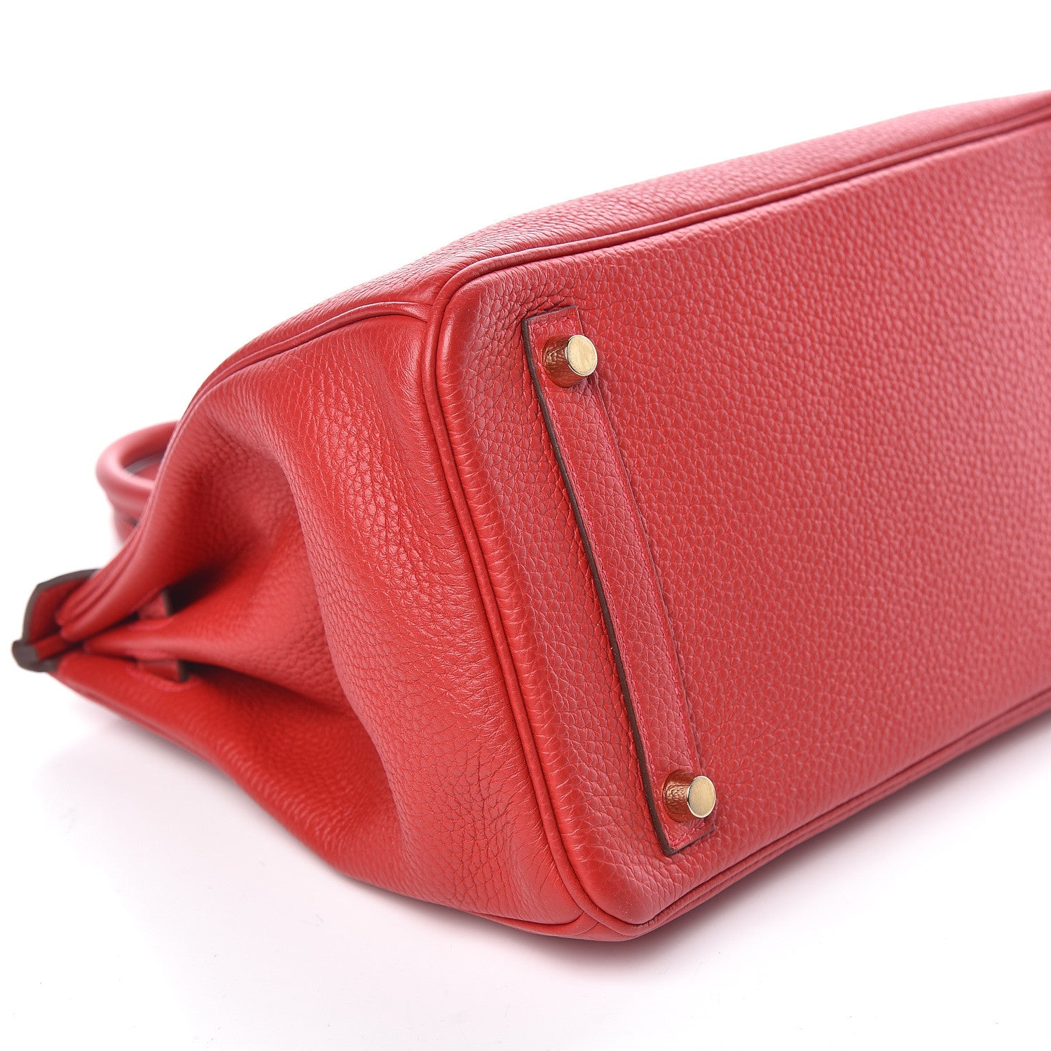Hermes Taurillon Clemence Birkin 30 Rouge Casaque 9 of 11