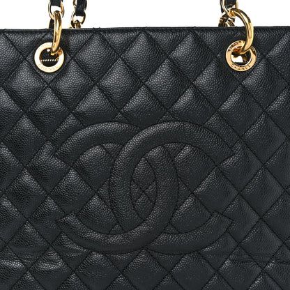 Chanel Caviar Quilted Grand Shopping Tote GST Black 8 of 10