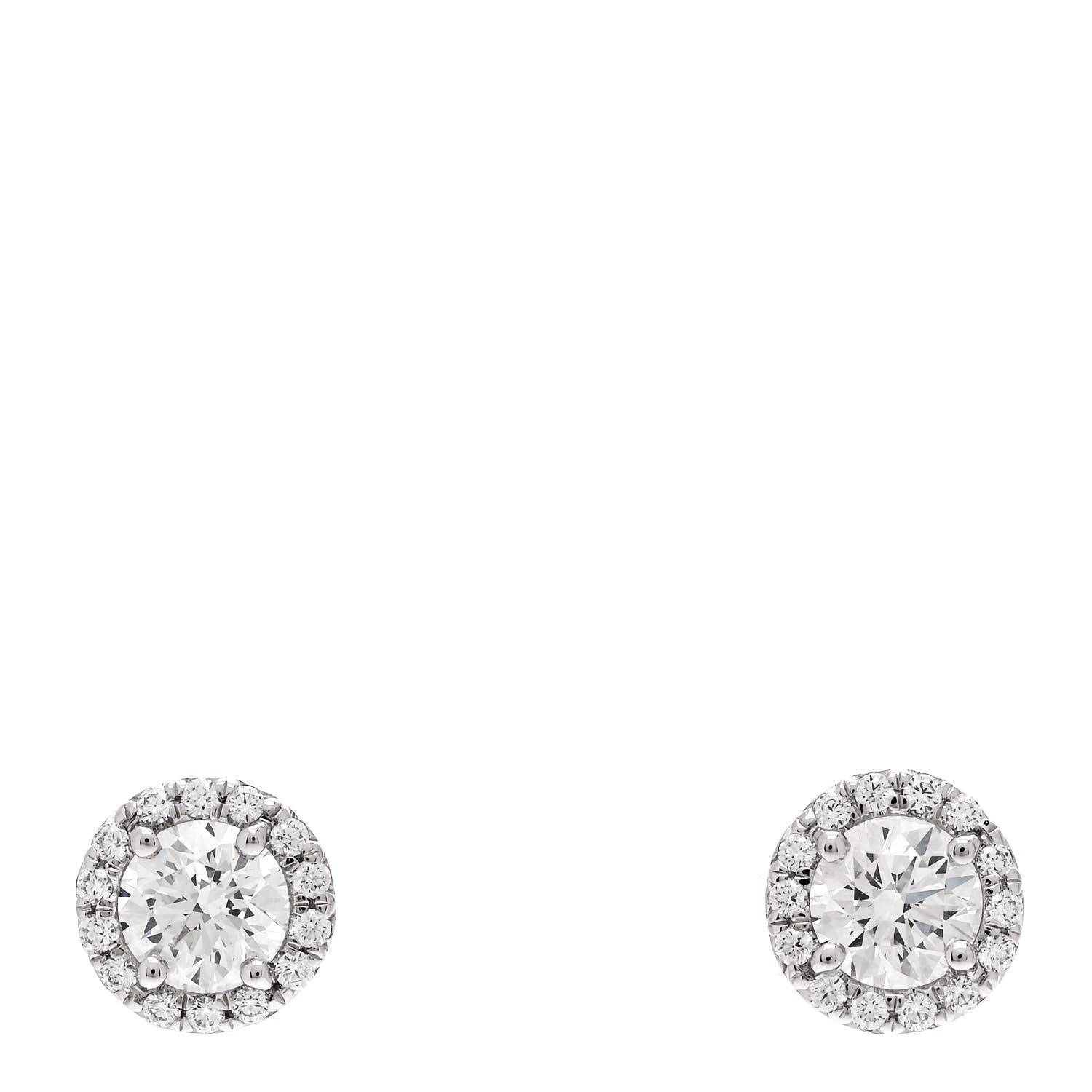 Tiffany Platinum Diamond .84ctw Soleste Earrings 1 of 6