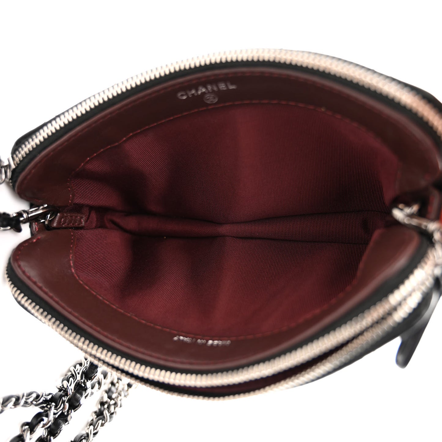 Lambskin Quilted Small Clutch With Chain Black