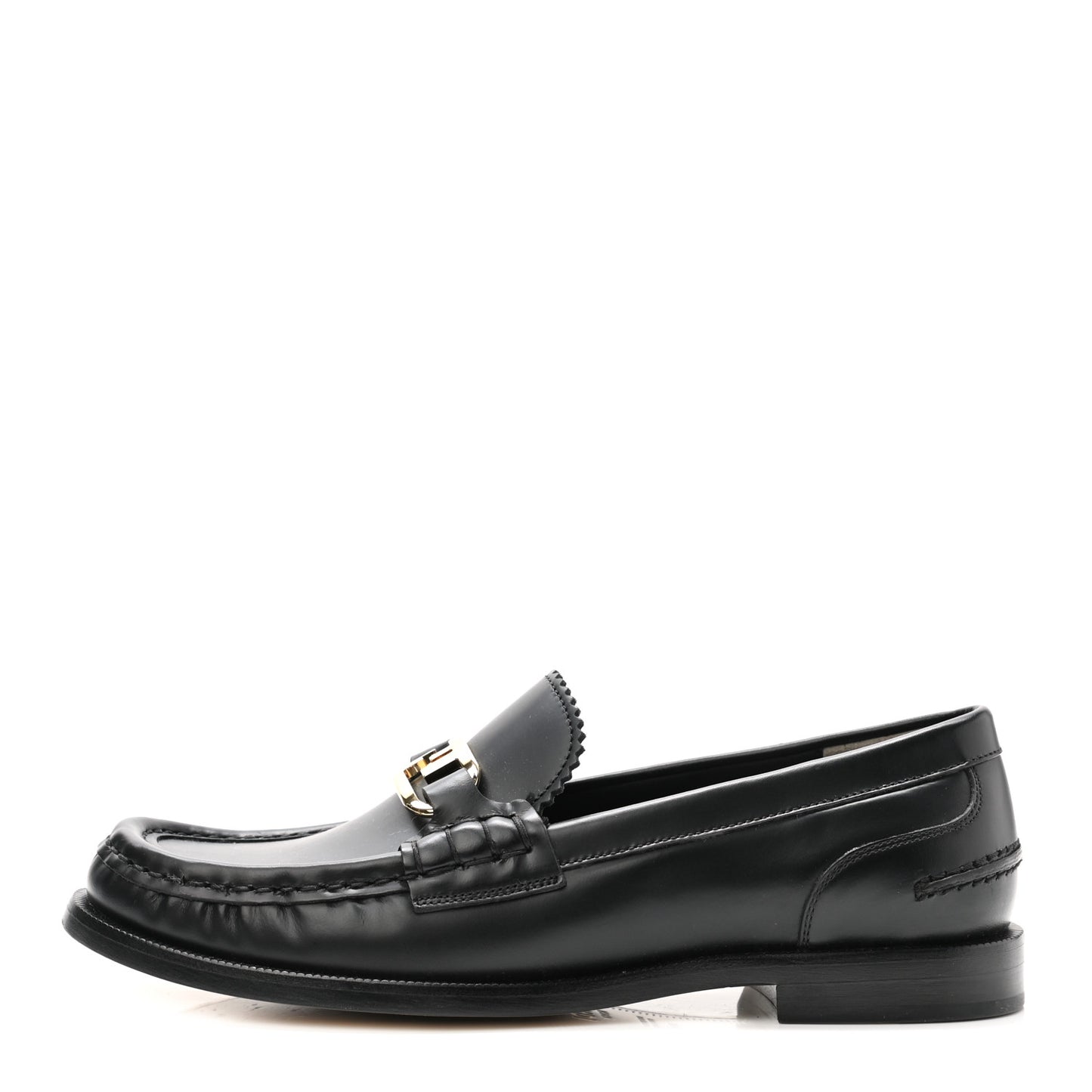 Vitello Womens O'Lock Loafers 36.5 Black