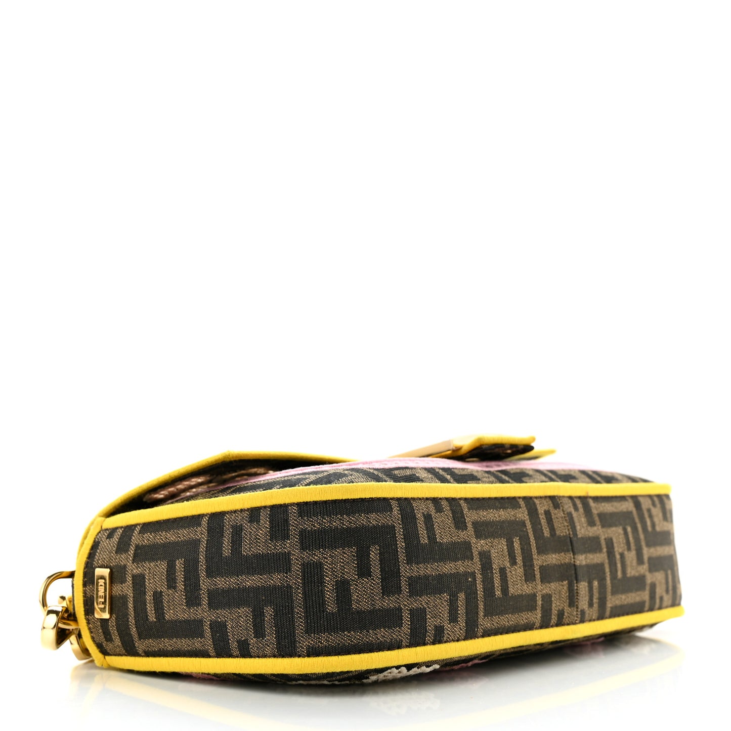Fabric Jacquard FF Floral Embroidered Baguette Tobacco Moro Multicolor