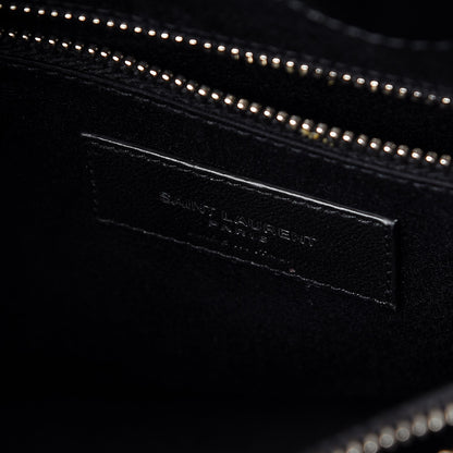 Saint Laurent Calfskin Y Quilted Monogram Medium Loulou Satchel Black 8 of 9