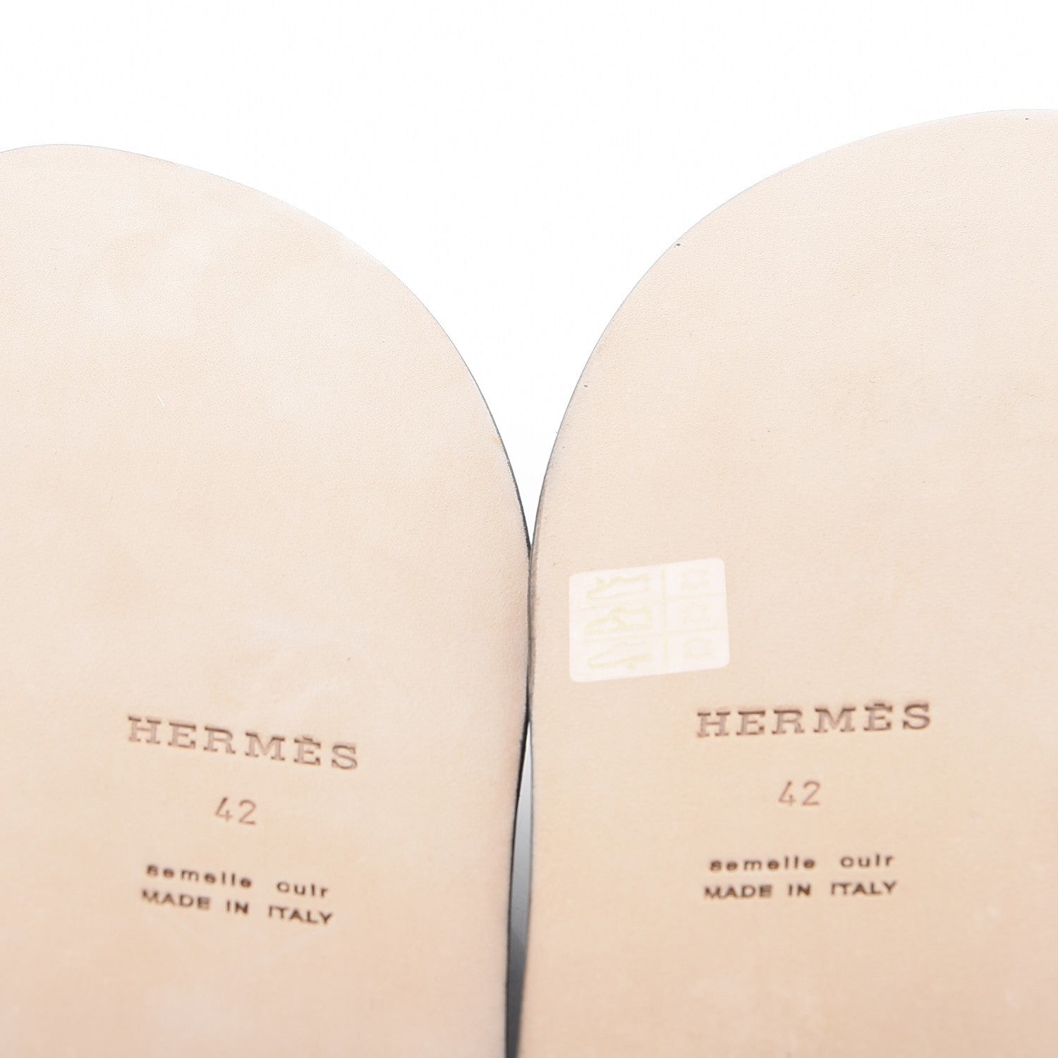 Hermes Calfskin Mens Izmir Sandals 42 Black 10 of 11