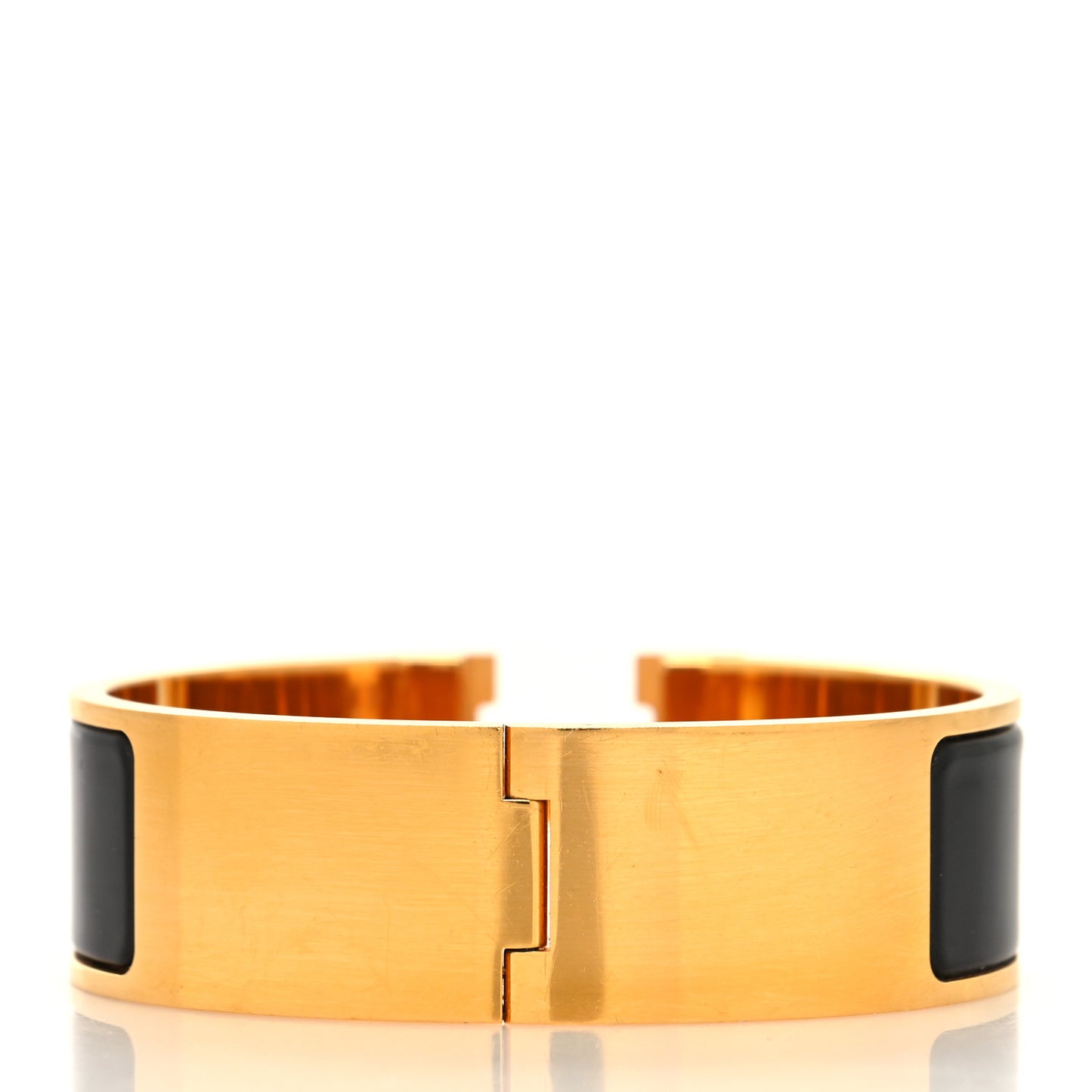Enamel Wide Clic Clac H Bracelet GM Black