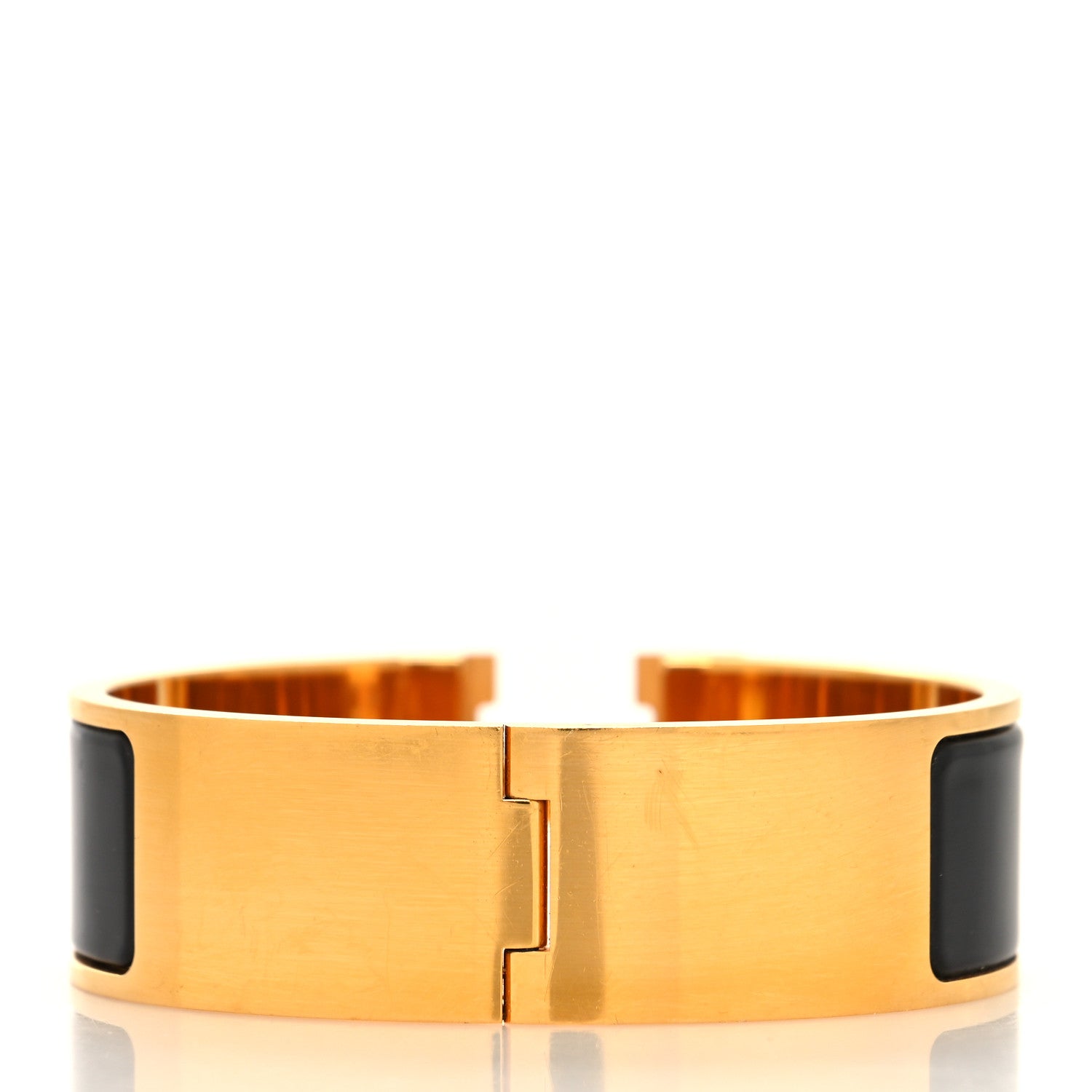 Hermes Enamel Wide Clic Clac H Bracelet GM Black 3 of 5