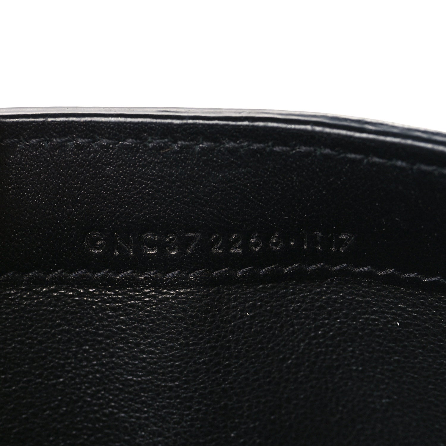Saint Laurent Calfskin Crocodile Embossed Monogram Flap Wallet Black 7 of 8