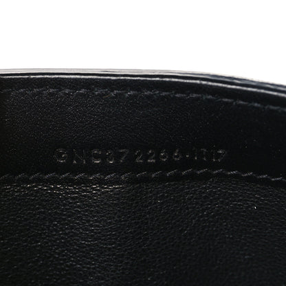 Saint Laurent Calfskin Crocodile Embossed Monogram Flap Wallet Black 7 of 8