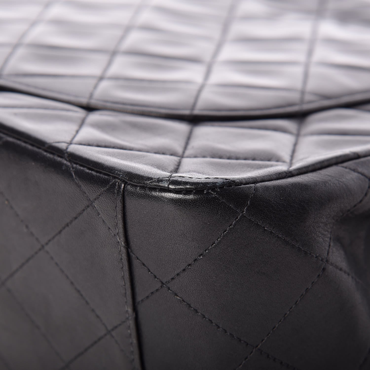 Chanel Lambskin Quilted XL Jumbo Single Flap Black 12 of 18