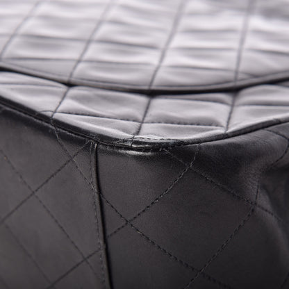Chanel Lambskin Quilted XL Jumbo Single Flap Black 12 of 18