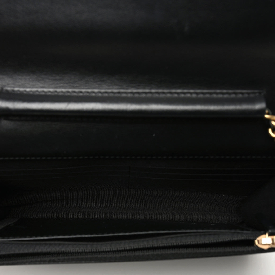 Caviar Chevron Quilted Boy Wallet On Chain WOC Black