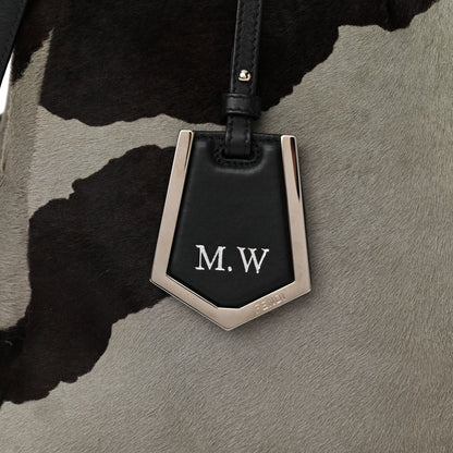 Fendi Calf Hair Cow Print Regular 2Jours Tote Grey Black 13 of 13