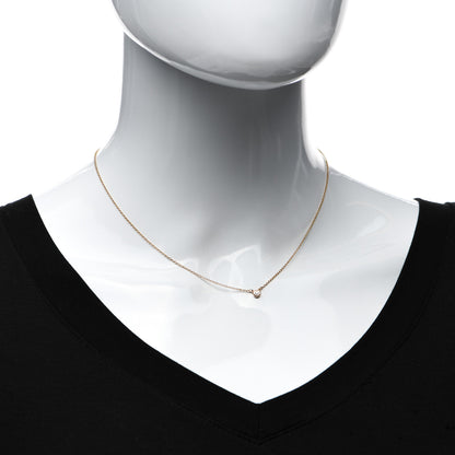 Tiffany 18K Rose Gold Diamond .03ct Elsa Peretti Diamonds by the Yard Pendant Necklace 2 of 4