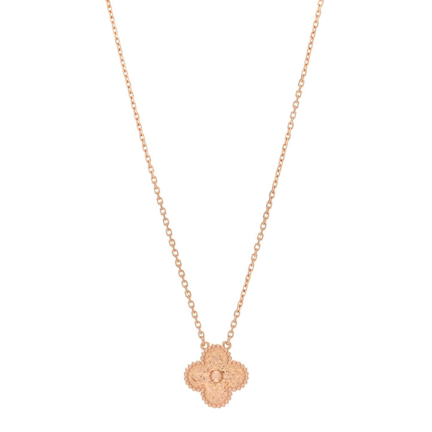 18K Rose Gold Vintage Alhambra Pendant Necklace