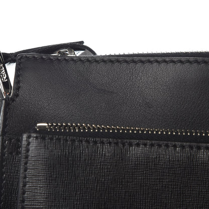 Fendi Vitello Elite Flamingo Messenger Bag Black 9 of 11
