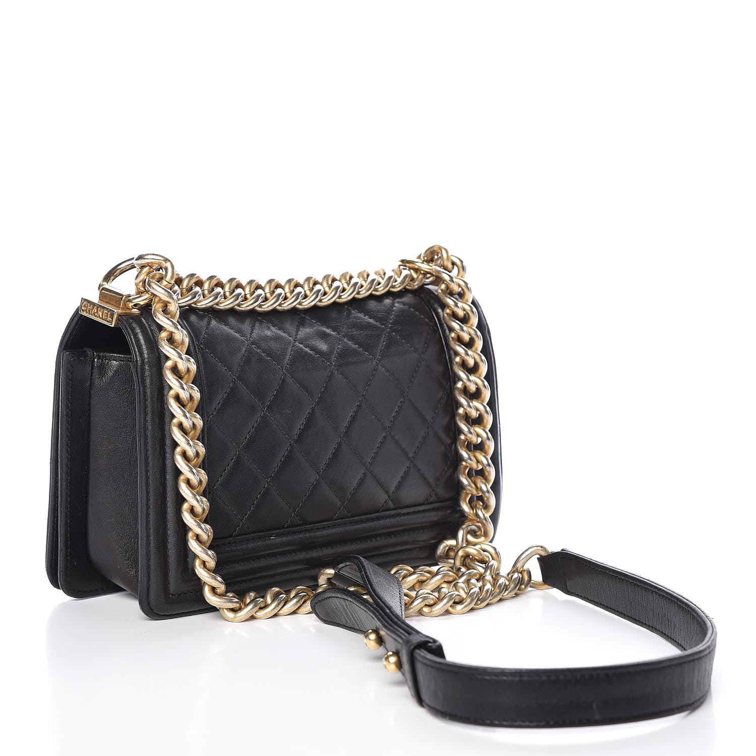 Chanel Lambskin Quilted Small Boy Flap Black 3 of 18