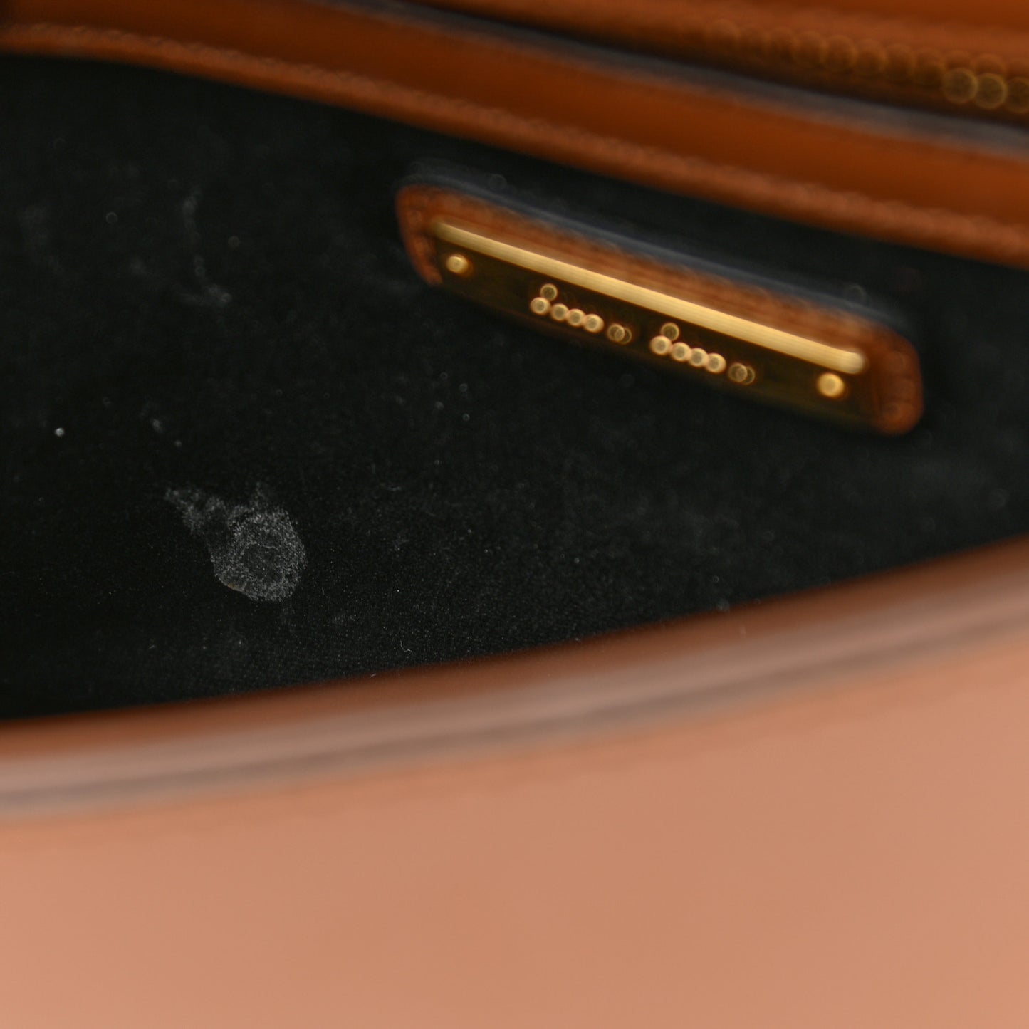 City Calf Lock Shoulder Bag Cognac