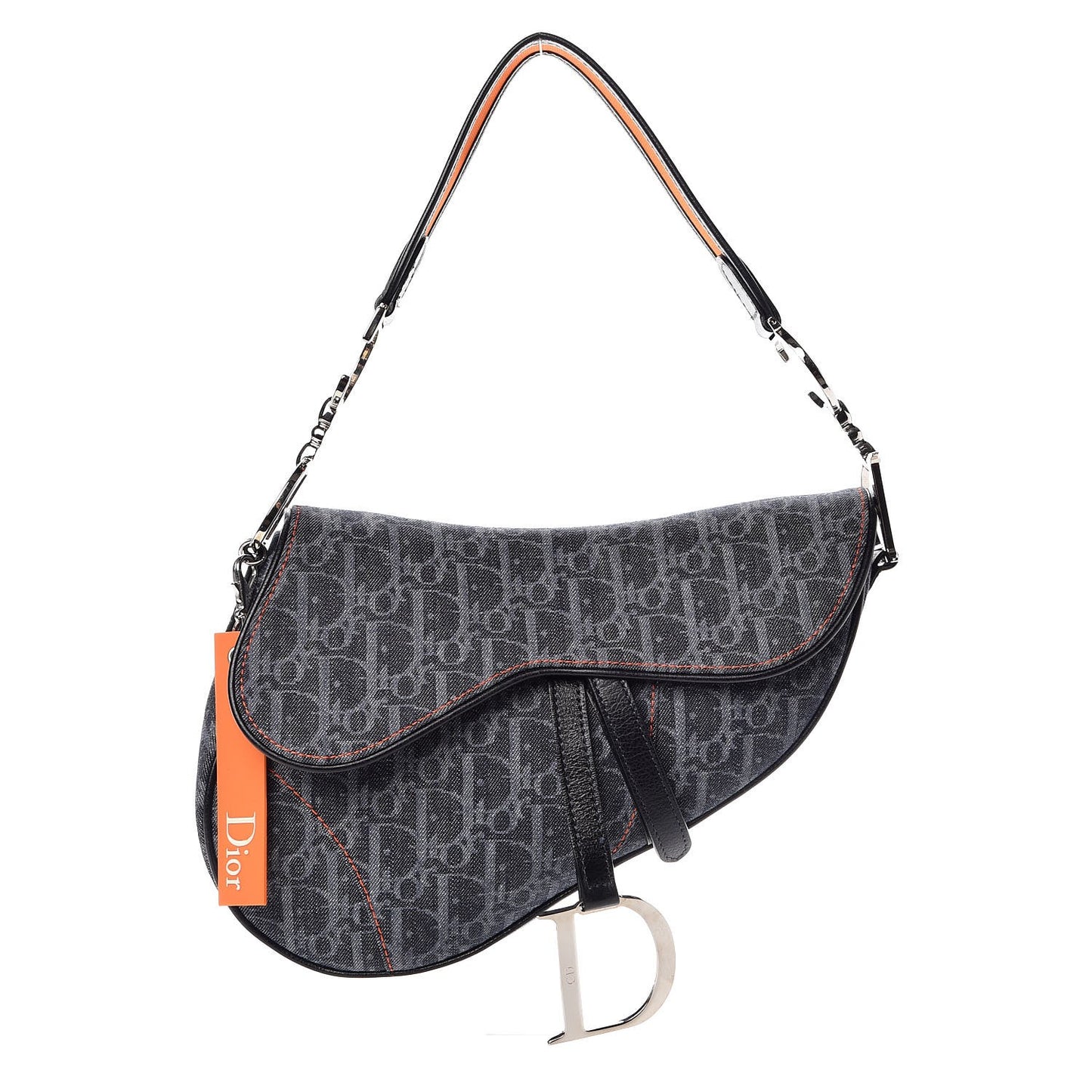 Denim Monogram Flight Saddle Bag