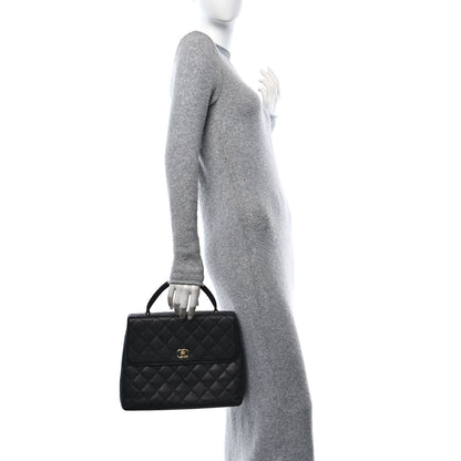 Chanel Caviar Quilted Jumbo Kelly Flap Black 3 of 11
