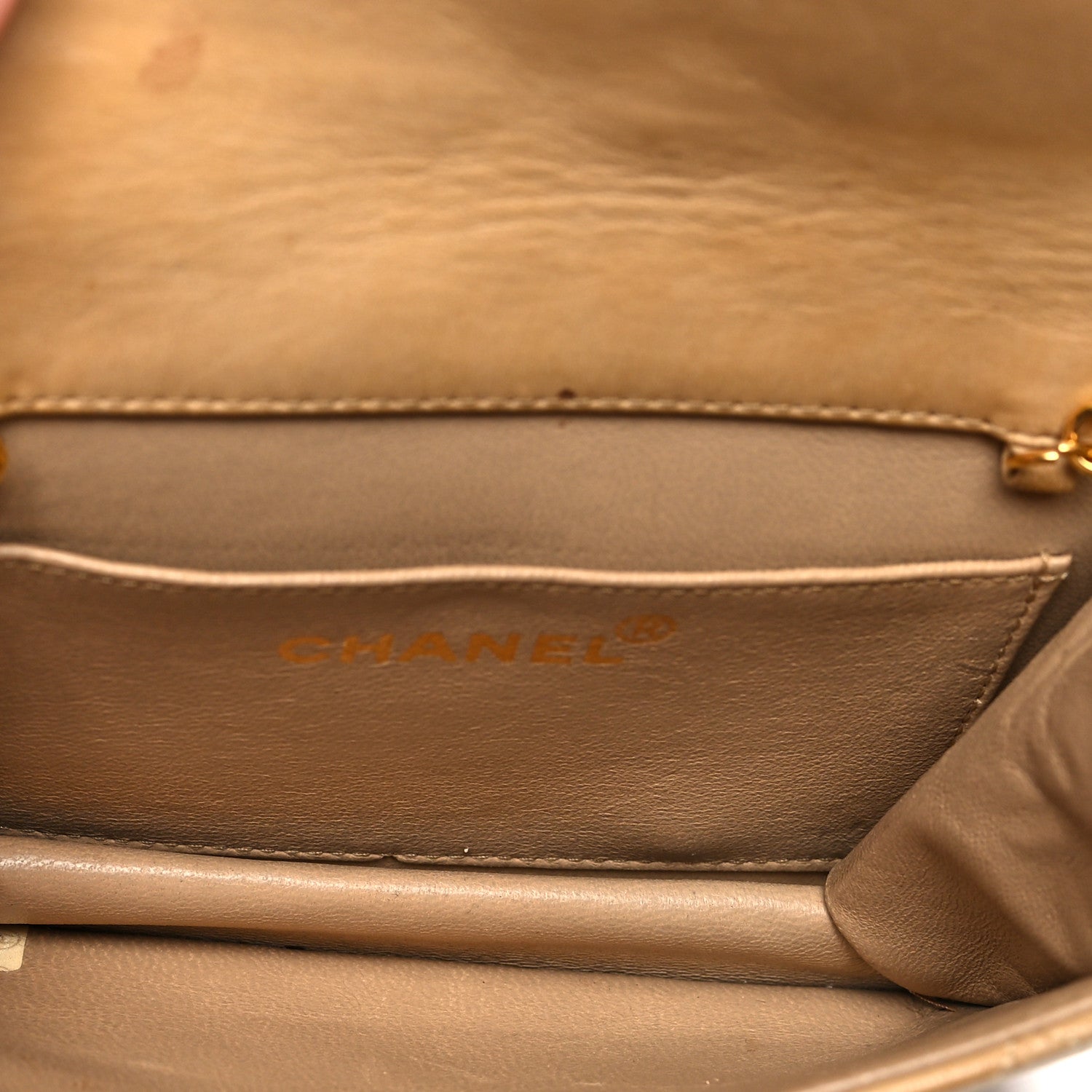 Chanel Lambskin Quilted Mini Flap Beige 4 of 17