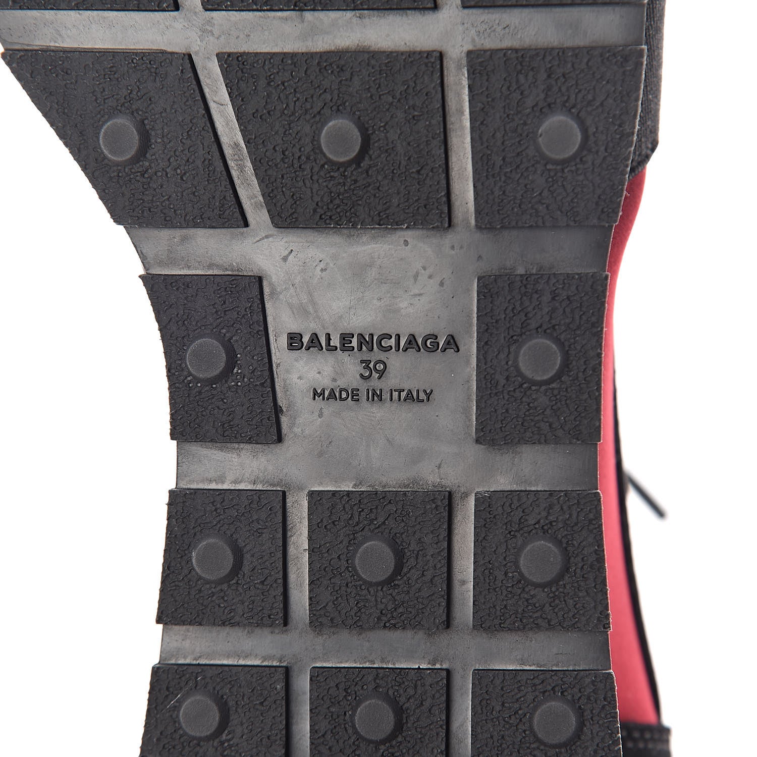 Balenciaga Calfskin Womens Race Runner Sneakers 39 Black Bordeaux 6 of 7