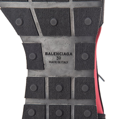 Balenciaga Calfskin Womens Race Runner Sneakers 39 Black Bordeaux 6 of 7