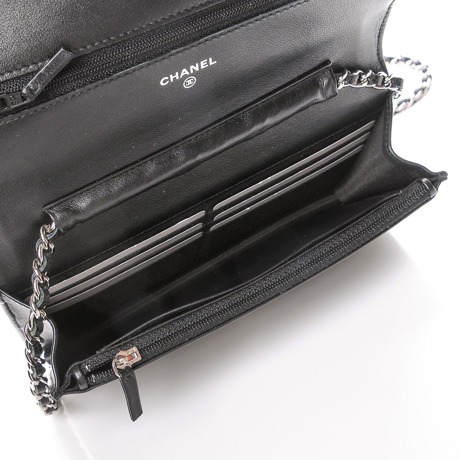 Chanel Caviar Timeless CC Wallet On Chain WOC Black 5 of 9