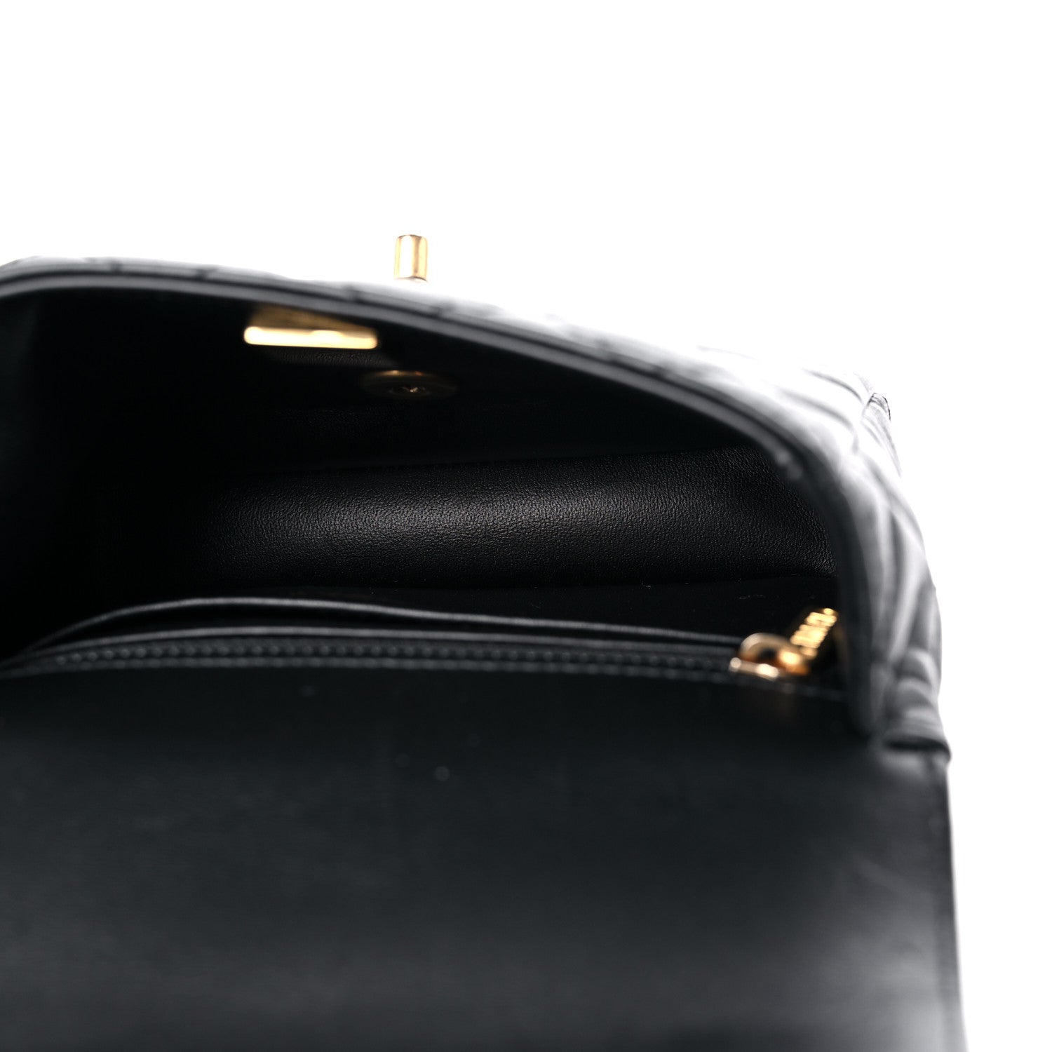 Chanel Lambskin Enamel Quilted Mini Flap Black 5 of 10