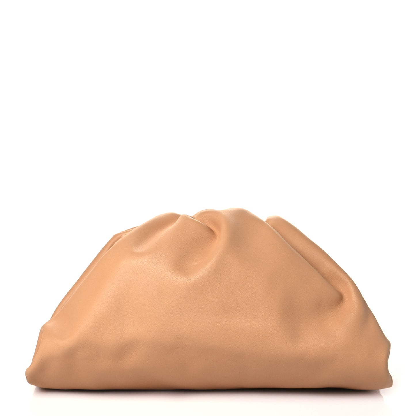 Smooth Butter Calf The Pouch Oversized Clutch Almond