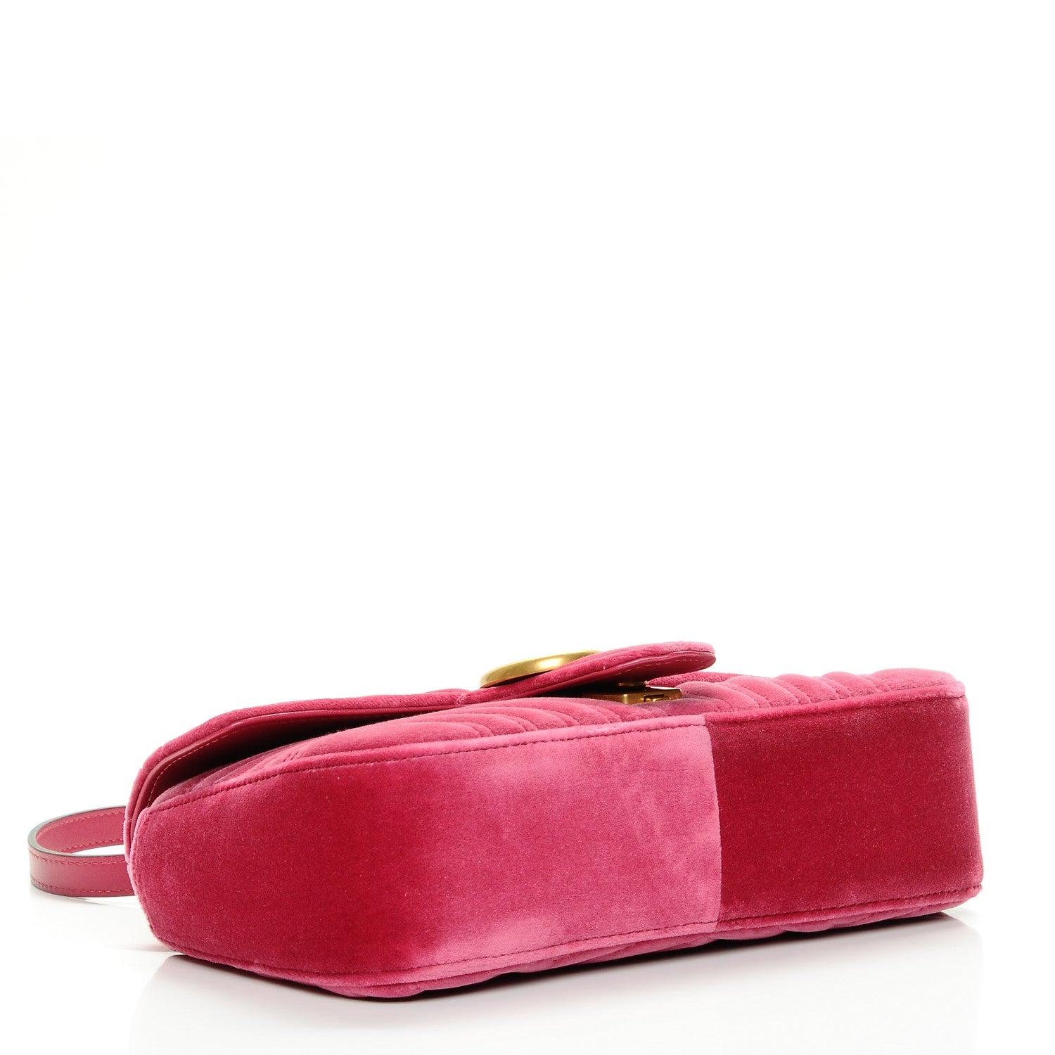 Gucci Velvet Matelasse Small GG Marmont Shoulder Bag Light Raspberry Rose 4 of 6