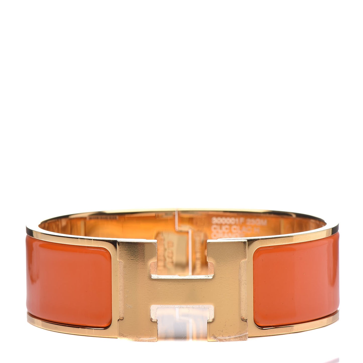 Enamel Wide Clic Clac H Bracelet GM Orange