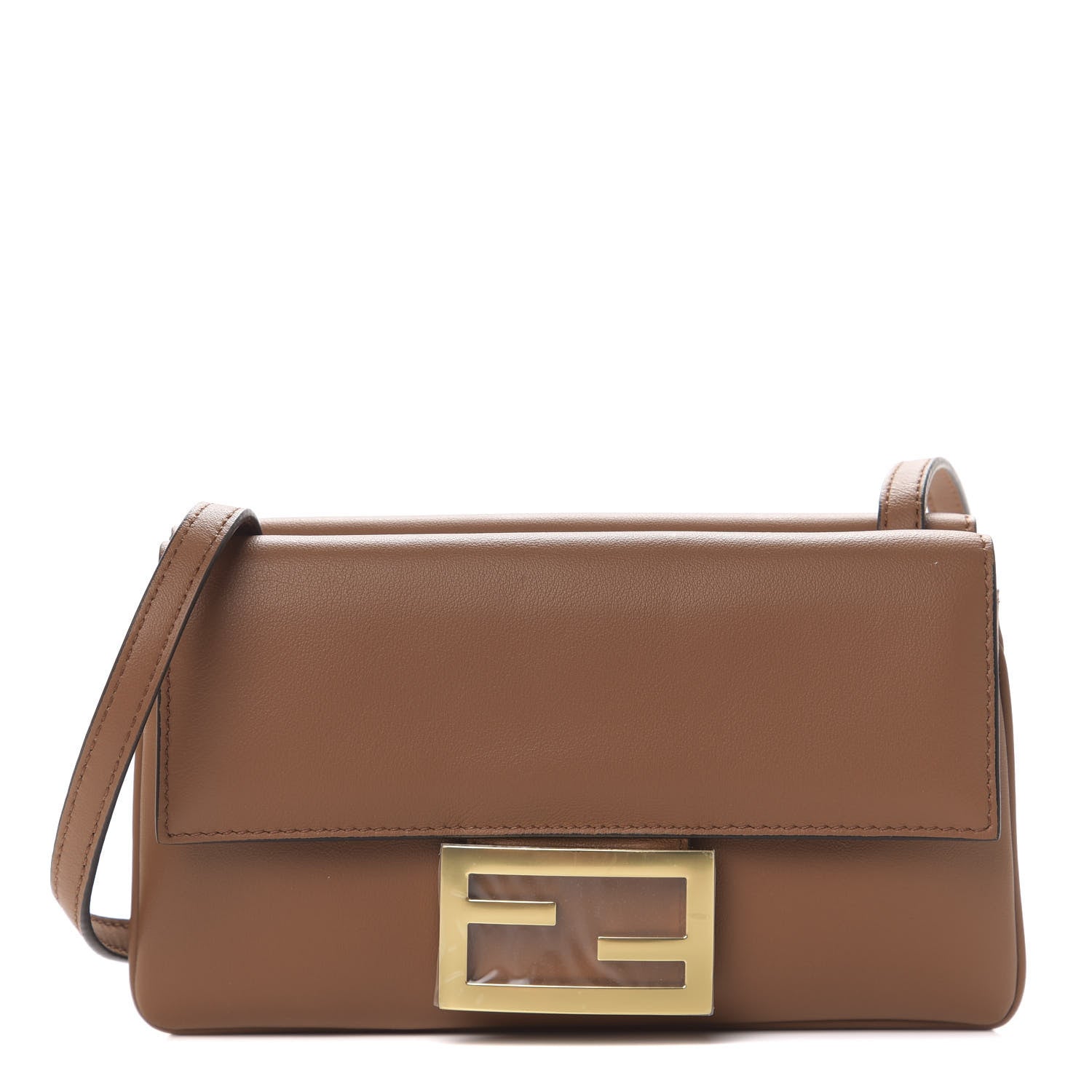 Fendi Vitello Grace Matte Duo Baguette Camel 1 of 10