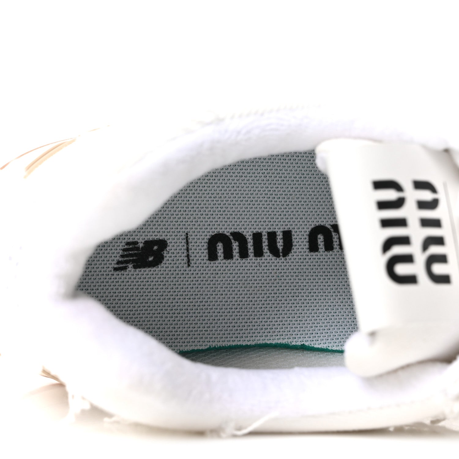 Miu Miu X NEW BALANCE Denim Marmorizzato 574 Sneakers 38.5 White 8 of 9