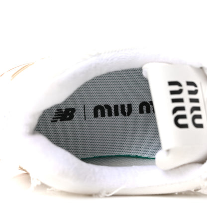 Miu Miu X NEW BALANCE Denim Marmorizzato 574 Sneakers 38.5 White 8 of 9