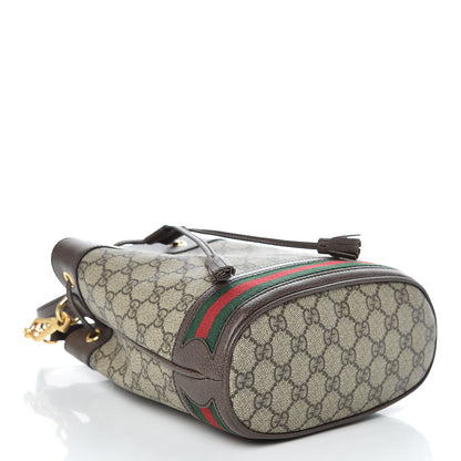 Gucci GG Supreme Monogram Web Small Ophidia Bucket Bag Brown 5 of 10