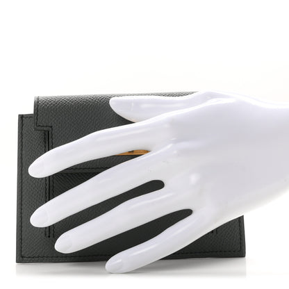 Hermes Epsom Kelly Pocket Compact Wallet Vert Amande 2 of 8